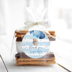 Teddy Bear Thank You Favour Classic Round Sticker