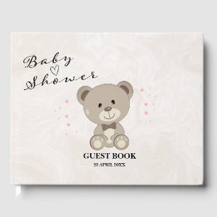 Teddy Bear Theme Baby Shower (Girls Pink) Guest Book