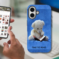 Teddy Bear Time to Read Blue Stuffed Animal,