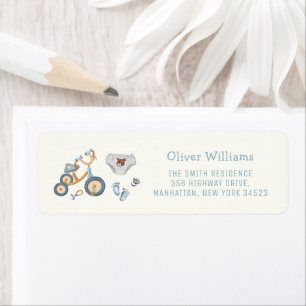 Teddy Bear Toys Nursery Baby Shower Return Addess Address Label