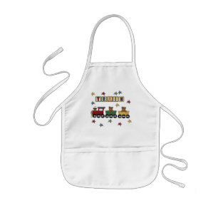 Teddy Bear Train T-shirts and Gifts Kids Apron