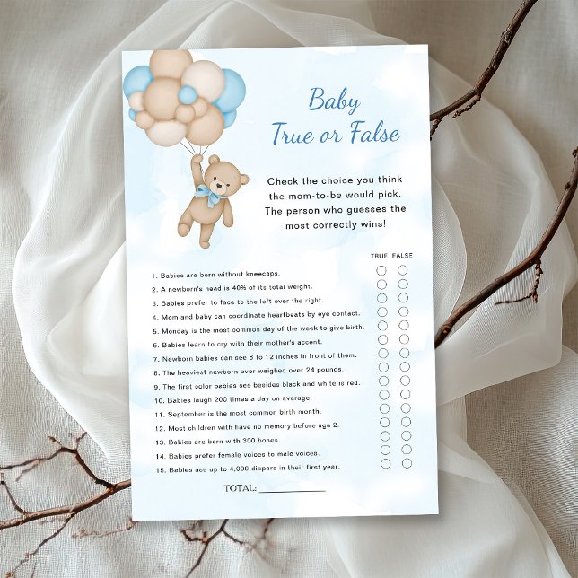 Teddy Bear True or False Baby Game (Creator Uploaded)