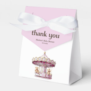 Teddy Bear Twin Girls Baby Shower Favour Box