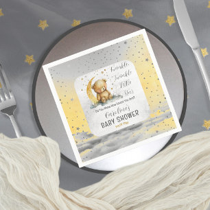 Teddy Bear Twinkle Twinkle Little Star Baby Shower Napkin