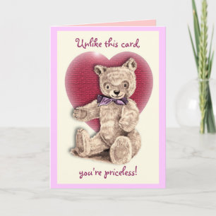 Teddy Bear Valentine Holiday Card