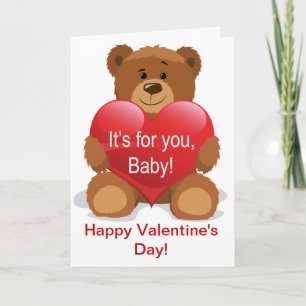 Teddy Bear Valentine Holiday Card