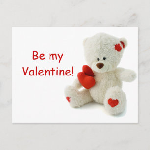 Teddy Bear Valentine Holiday Postcard