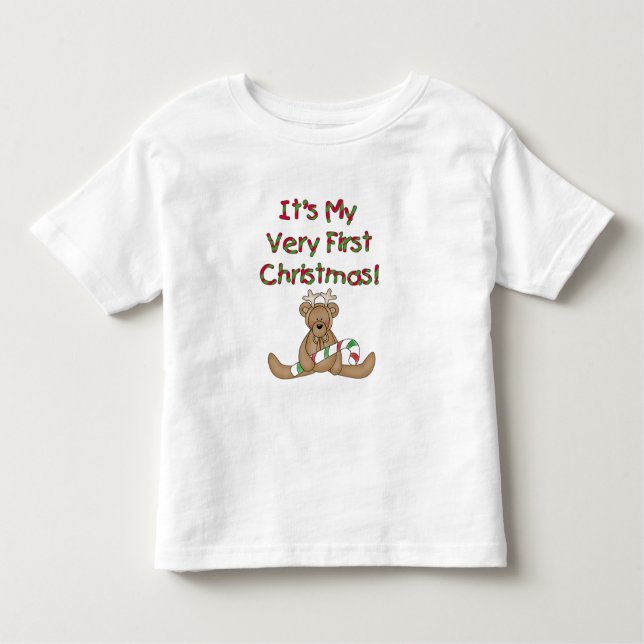 Teddy Bear Very 1st Christmas Tshirts and Gifts (Front)