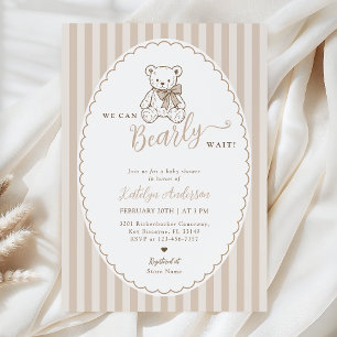 Teddy Bear Vintage Baby Shower Invitation