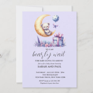 Teddy Bear We Can Bearly Wait Invitation