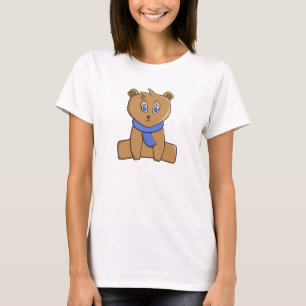 Teddy bear wearing a blue scarf T-Shirt