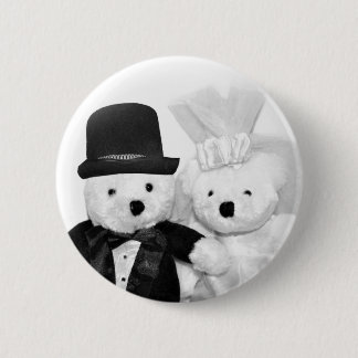 Teddy Bear Wedding 6 Cm Round Badge