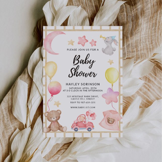 Teddy Bear Wedding Baby Shower  Invitation (Teddy Bear Wedding Baby Shower Invitation)