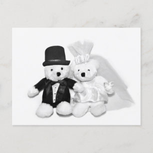Teddy Bear Wedding Postcard