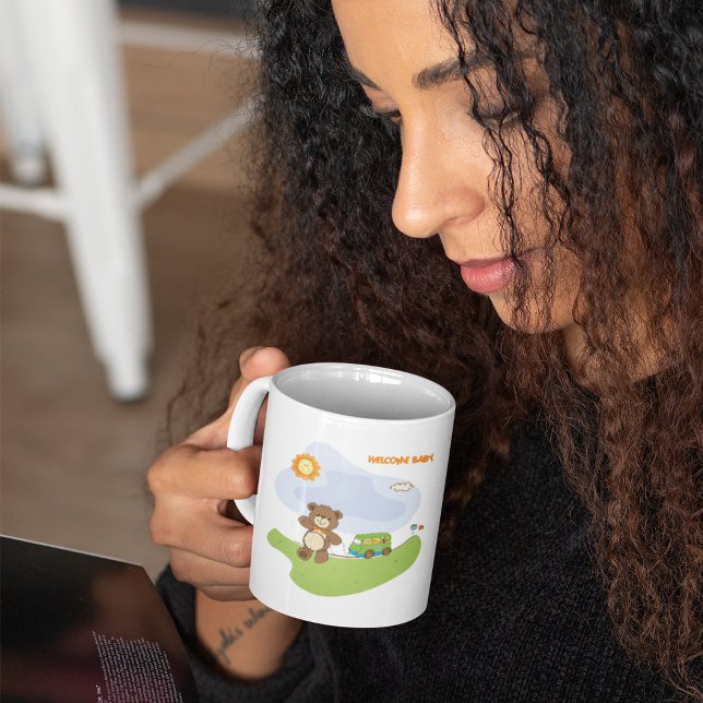 Teddy Bear Welcome Baby Nursery Design  Coffee Mug (Creator Uploaded)