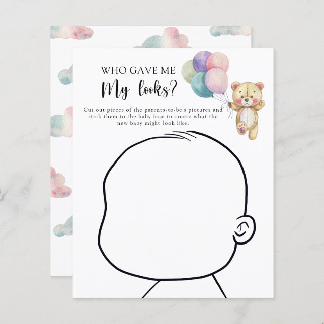 Teddy bear - Who gave me my looks game (Front/Back)