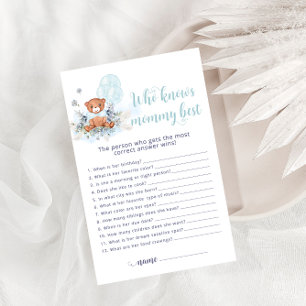 Teddy Bear Who Knows Mummy Best Baby Shower Game