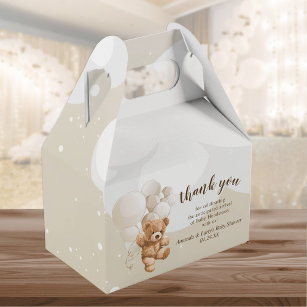 Teddy Bear with Balloons Favour Box