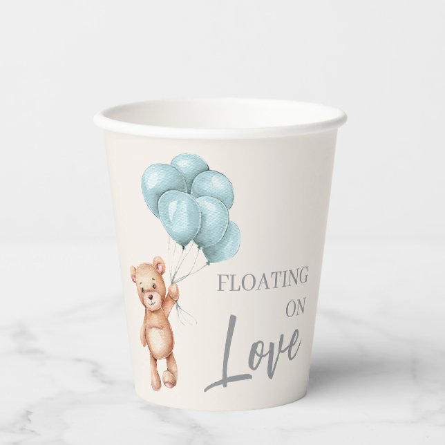 Teddy Bear with Balloons Paper Cups (Front)