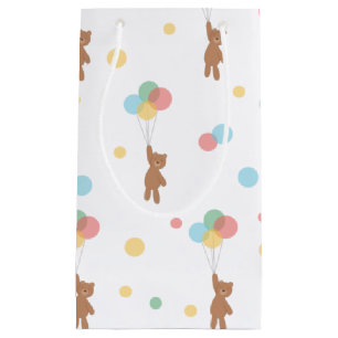 Teddy Bear with Balloons  Small Gift Bag