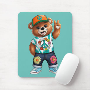 Teddy Bear with casual peaceful outfit 1 Mouse Pad