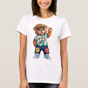 Teddy Bear with casual peaceful outfit 1 T-Shirt