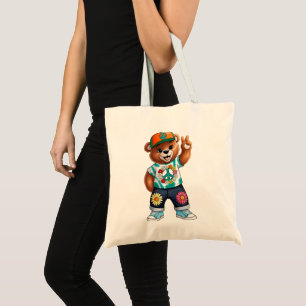 Teddy Bear with casual peaceful outfit 1 Tote Bag