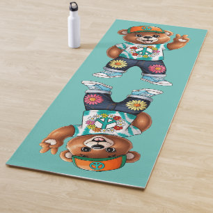 Teddy Bear with casual peaceful outfit 1 Yoga Mat