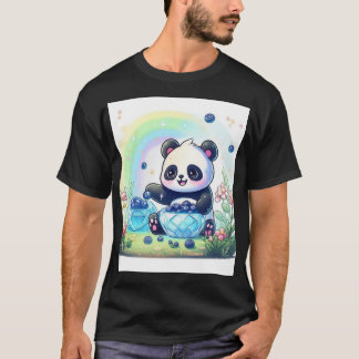 Teddy Bear with Custom Panda T-shirt