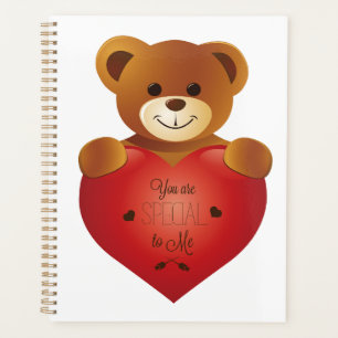 Teddy Bear With Heart -Sweet Teddy Bear with Heart Planner