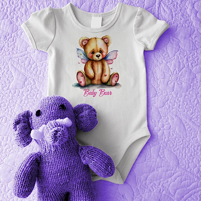Teddy Bear with Wings Baby Bear Baby Bodysuit (Creator Uploaded)