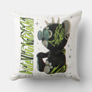 Teddy Bear x Cute Bear Graffiti x Sad Bear Streetw Cushion