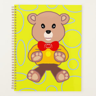 Teddy Bear Yellow Geometric Planner