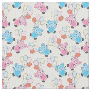 Teddy Bears and Balloons Fabric