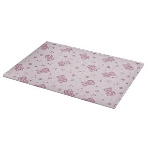 Teddy bears background Pink Cutting Board