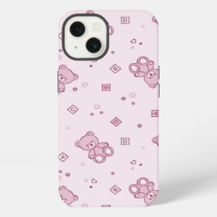 Teddy bears background Pink iPhone Case