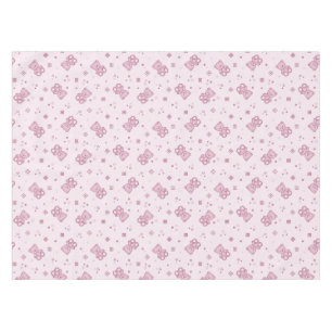 Teddy bears background Pink Tablecloth