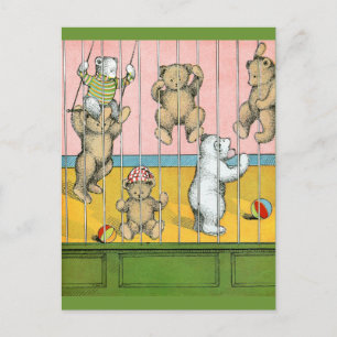 Teddy Bears Behind Bars Postcard