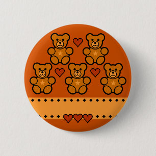 Teddy Bears button, customise 6 Cm Round Badge