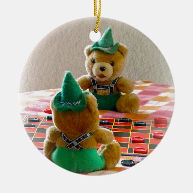 Teddy Bears Ceramic Ornament (Front)