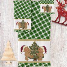 Teddy Bears Decorating Christmas Tree