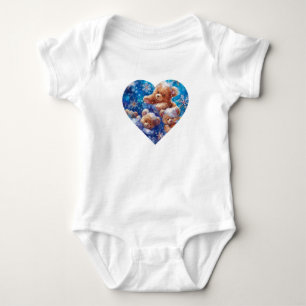 Teddy Bears Digital Art Baby Bodysuit