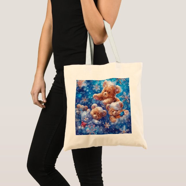 Teddy Bears Digital Art Tote Bag (Front (Product))