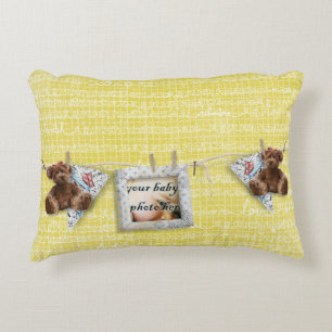 Teddy Bears Hearts Love Words XOXO Accent Pillow