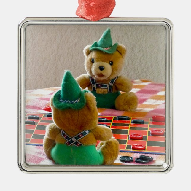 Teddy Bears Metal Tree Decoration (Front)
