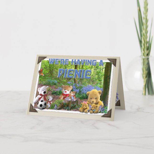 TEDDY BEARS PICNIC  ~ Invitation card (Front)