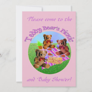 Teddy Bears Picnic Invitation template