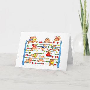 Teddy Bears Playing Abacus - Kid's Greeting card