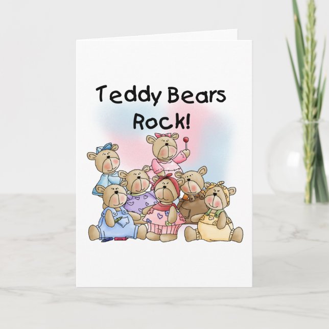 Teddy Bears Rock Tshirts and Gifts Card (Front)