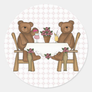 Teddy Bear's Time for Lemonade Classic Round Sticker